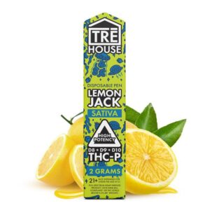 Delta 8 Vape Pen + D9 + D10 + THC-P – Lemon Jack – Sativa 2g